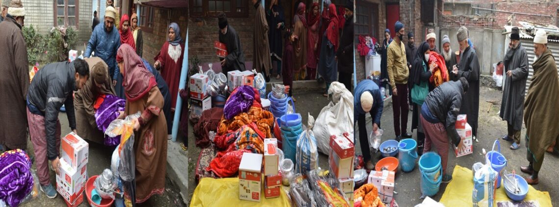 Darul Khair Mirwaiz Manzil Distributes Relief Among Chattabal Fire Victims