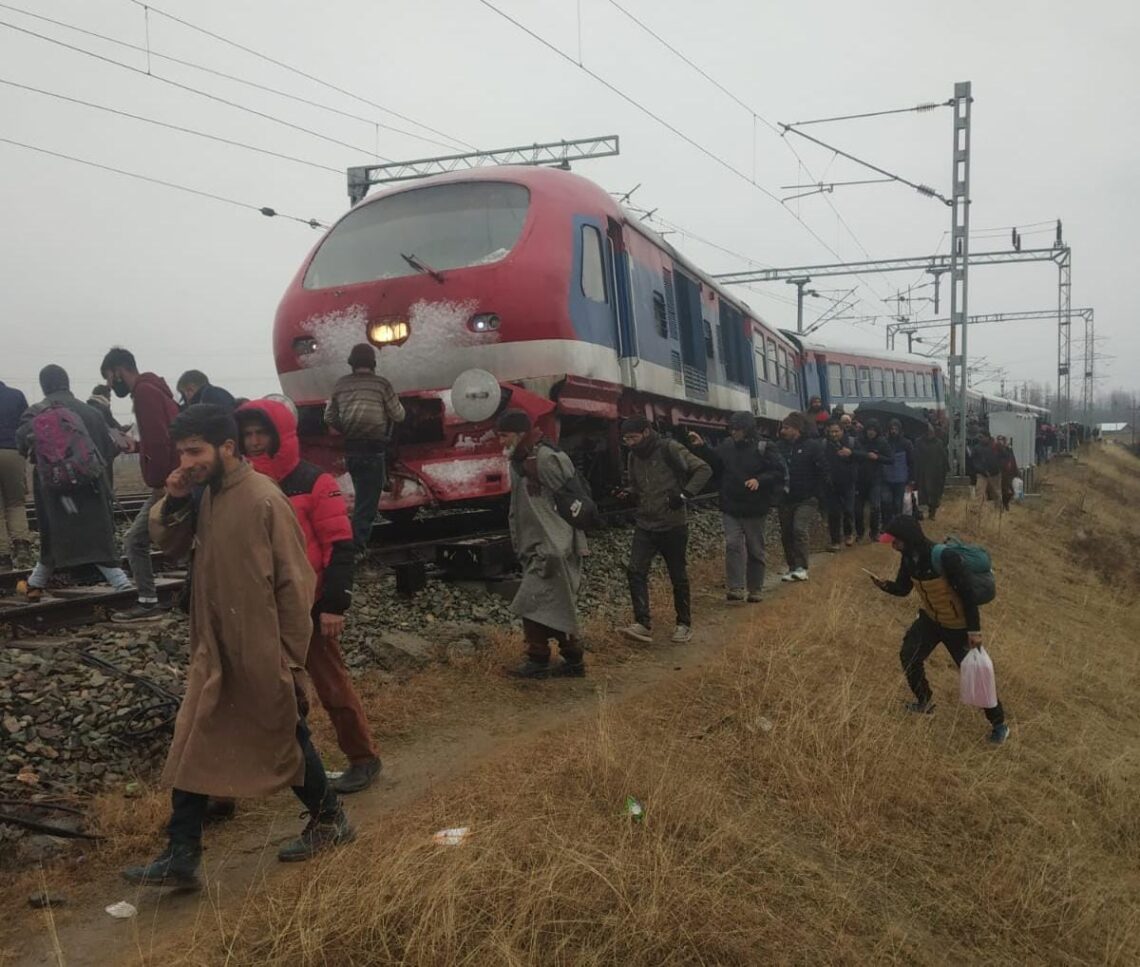 Train Derails In Budgam, Services Stopped Between Budgam-Baramulla