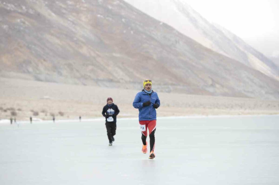 Ladakh Sets Guinness World Record For Highest Frozen Lake Marathon