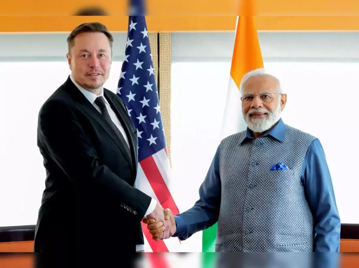 PM Modi Meets Elon Musk In New York