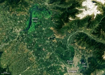 Satellite Images Show Dal, Wular Lakes Shrinking