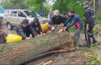 Windstorm Hits North Kashmir Parts, No Causalities Reported 