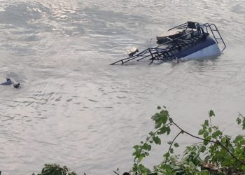 Driver Missing After Oil Tanker Falls Into River Jhelum In Kashmir