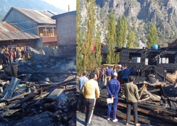 4 Houses, 10 Shops Damaged In Massive Fire In Gurez