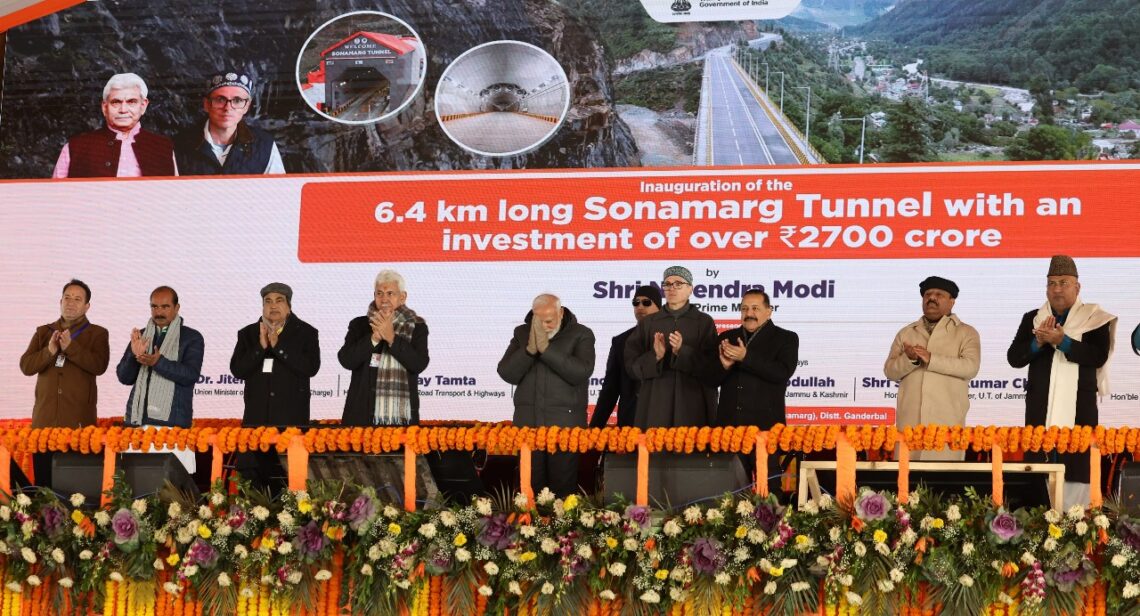 PM Modi Inaugurates Z-Morh Tunnel In J&K’s Sonamarg