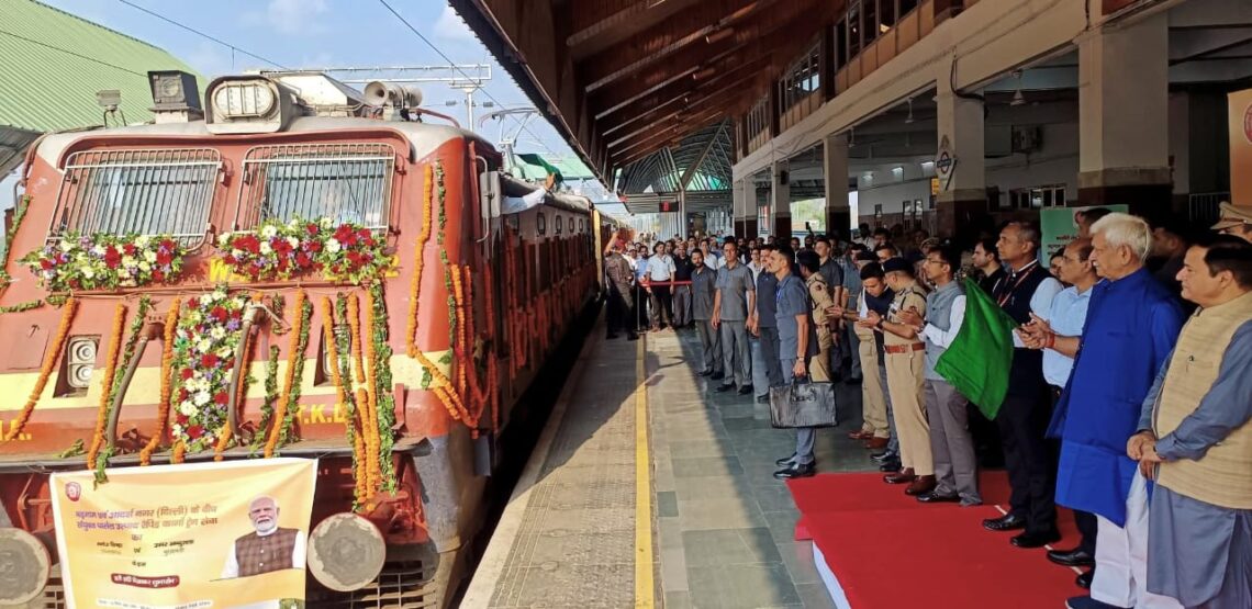 First Cargo Parcel Train From Kashmir Valley To Delhi Flagged Off