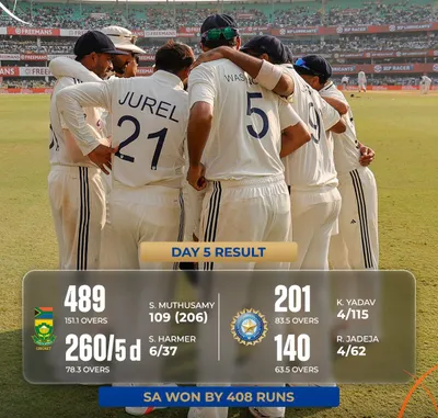 India Suffer Humiliating Second Whitewash At Home As South Africa Win Test Series After 25 Years
