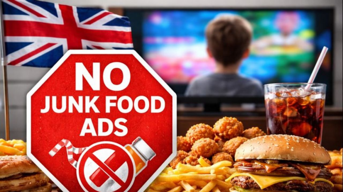 UK Bans Junk Food Ads on TV, Online to Combat Childhood Obesity