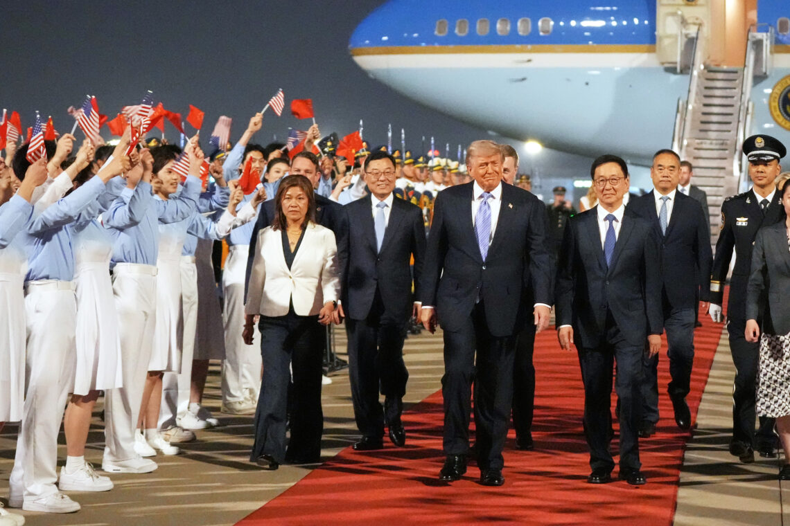 Trump Arrives In China For Talks With Xi