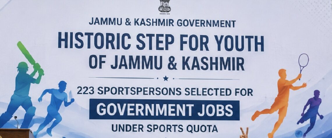 223 Sportspersons Selected for Govt Jobs Under Sports Quota in J&K