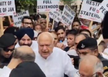 NC Protests in Delhi to Demand Statehood for J&K