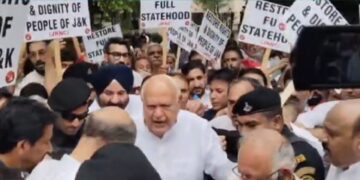 NC Protests in Delhi to Demand Statehood for J&K